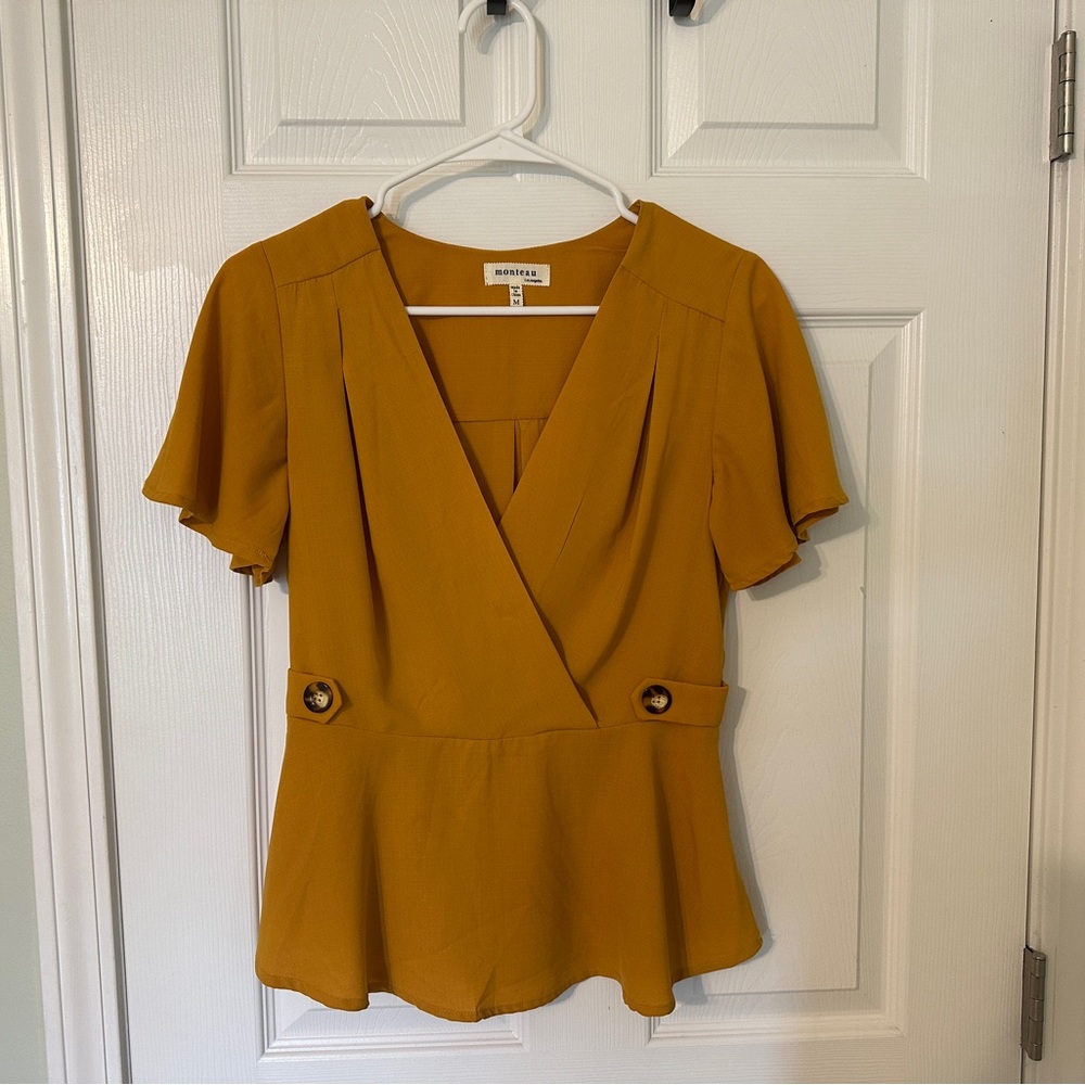 Monteau Mustard Yellow Blouse
